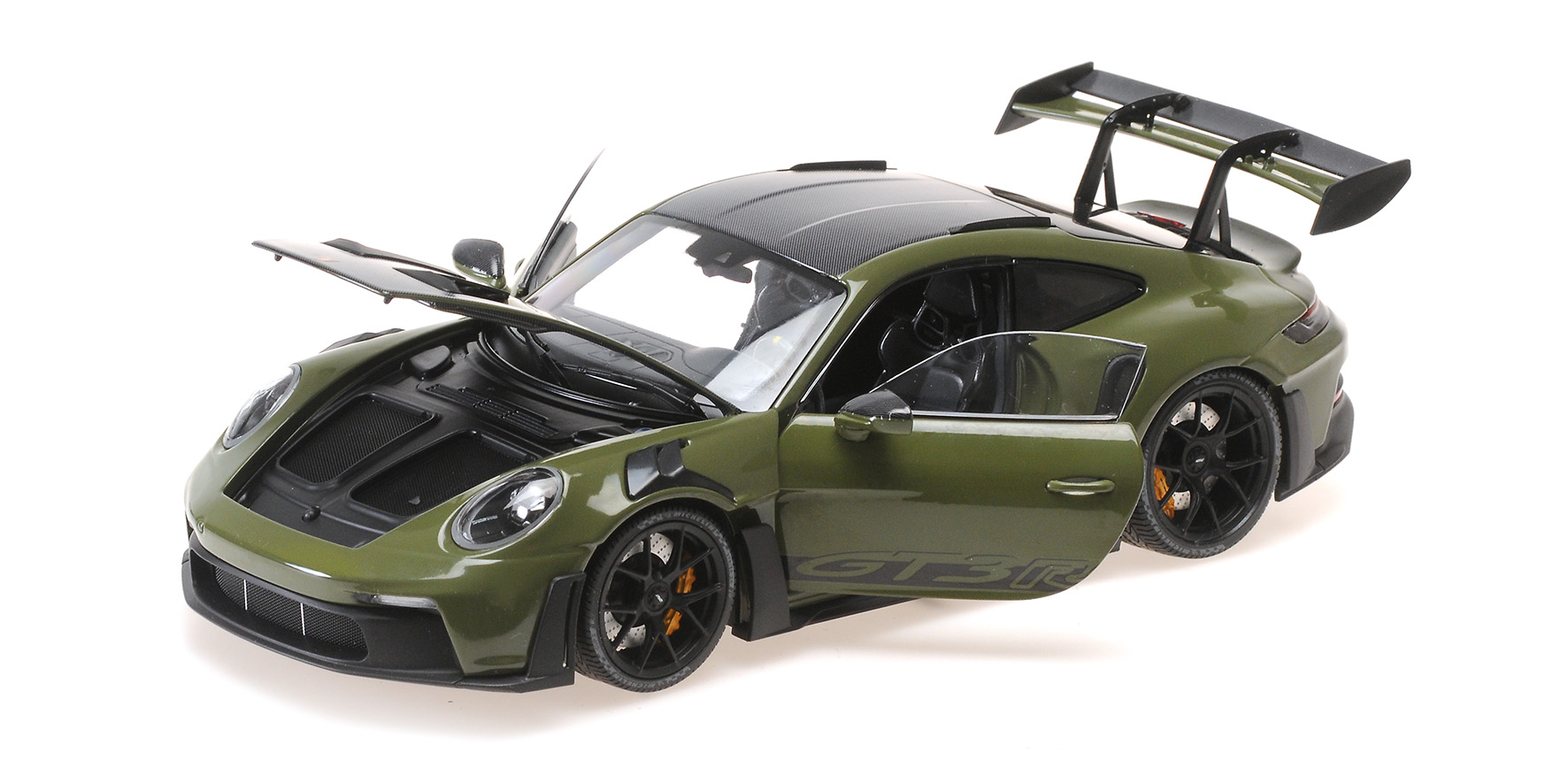PORSCHE 911 (992) GT3RS - 2024 - NATO OLIVE W BLACK WHEELS