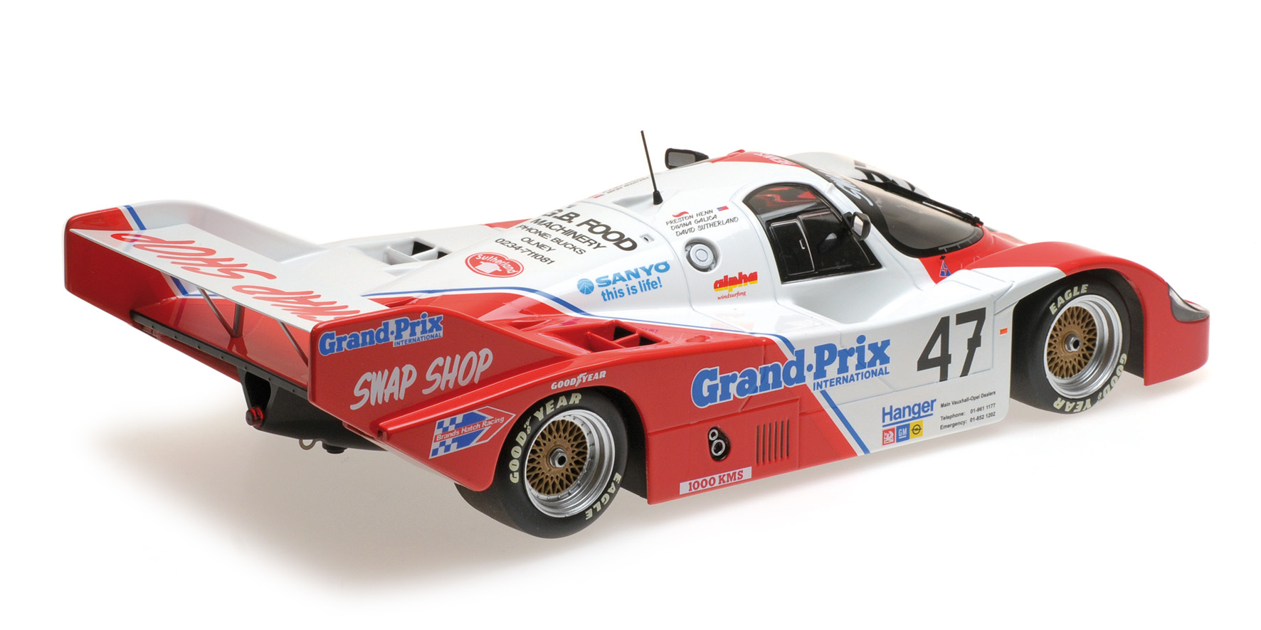 PORSCHE 956K - PRESTON HENN T-BIRD SWAP SHOP - GALICA/SUTHERLAND/HENN - BRANDS HATCH 1000 KM 1983