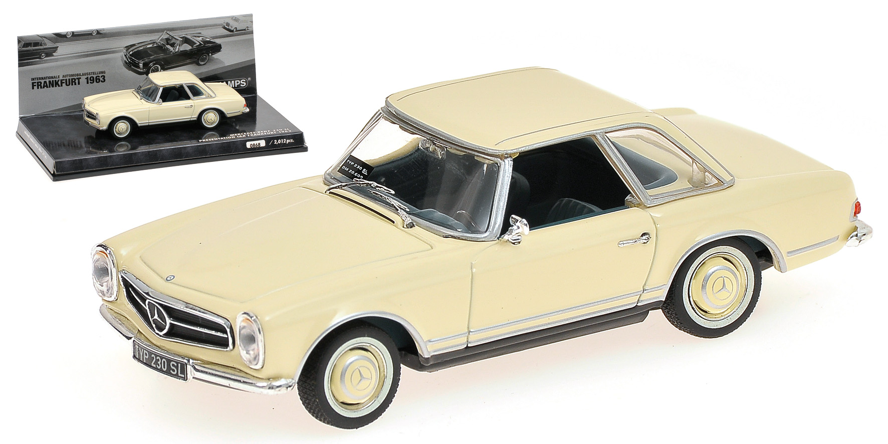 MERCEDES-BENZ 230 SL (W113) W/ HARDTOP  - WHITE - 'PRESENTATION IAA 1963'