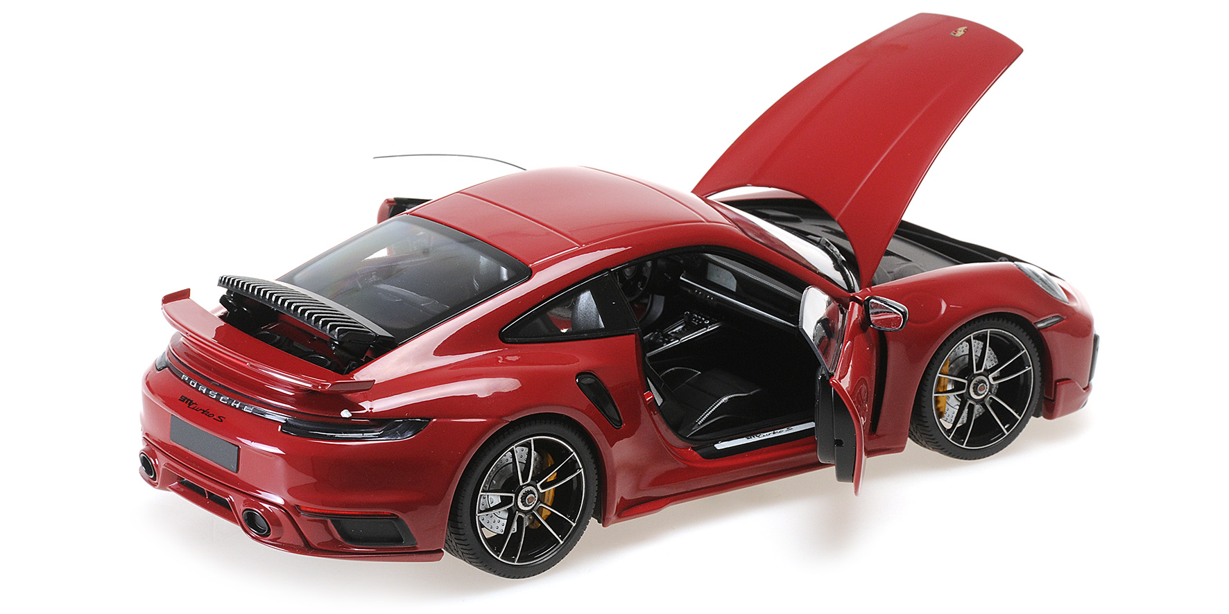 PORSCHE 911 (992) TURBO S COUPE SPORT DESIGN - 2021 - RED