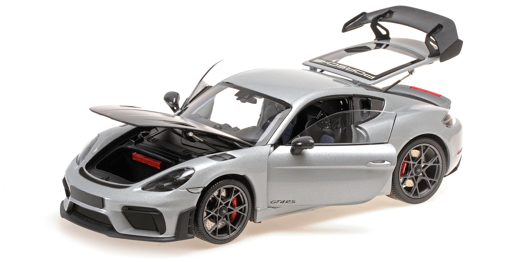 PORSCHE CAYMAN GT4 RS - 2024 -SILVER METALLIC W/ WEISSACH PACKAGE