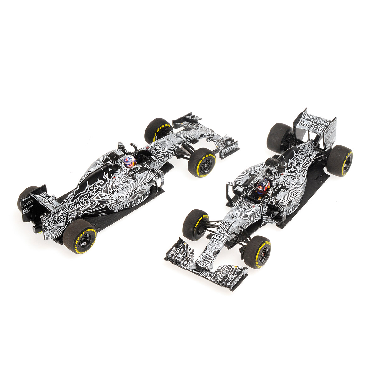 2-CAR SET - INFINTITY RED BULL RACING RENAULT RB11 - RICCIARDO/KVYAT - PRE-SEASON TESTING 2015
