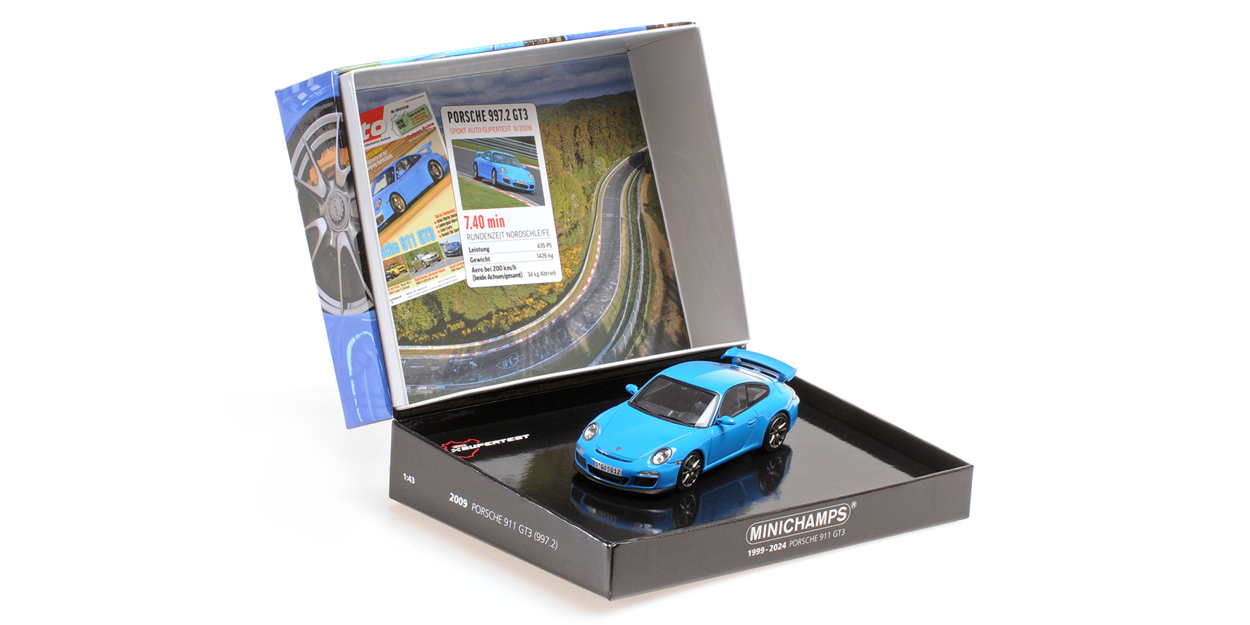 PORSCHE 911 GT3 - 2009 - BLUE - SPORT AUTO