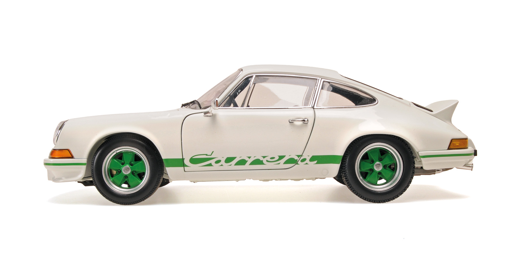 PORSCHE 911 CARRERA RS - 1972 - WHITE W/GREEN DECOR