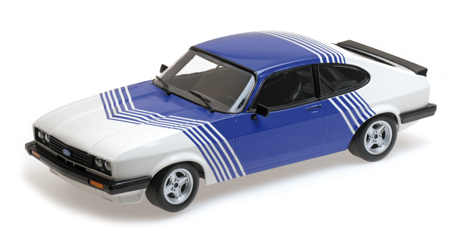 FORD CAPRI 3,0 - 1978 - WHITE W/ BLUE STRIPES
