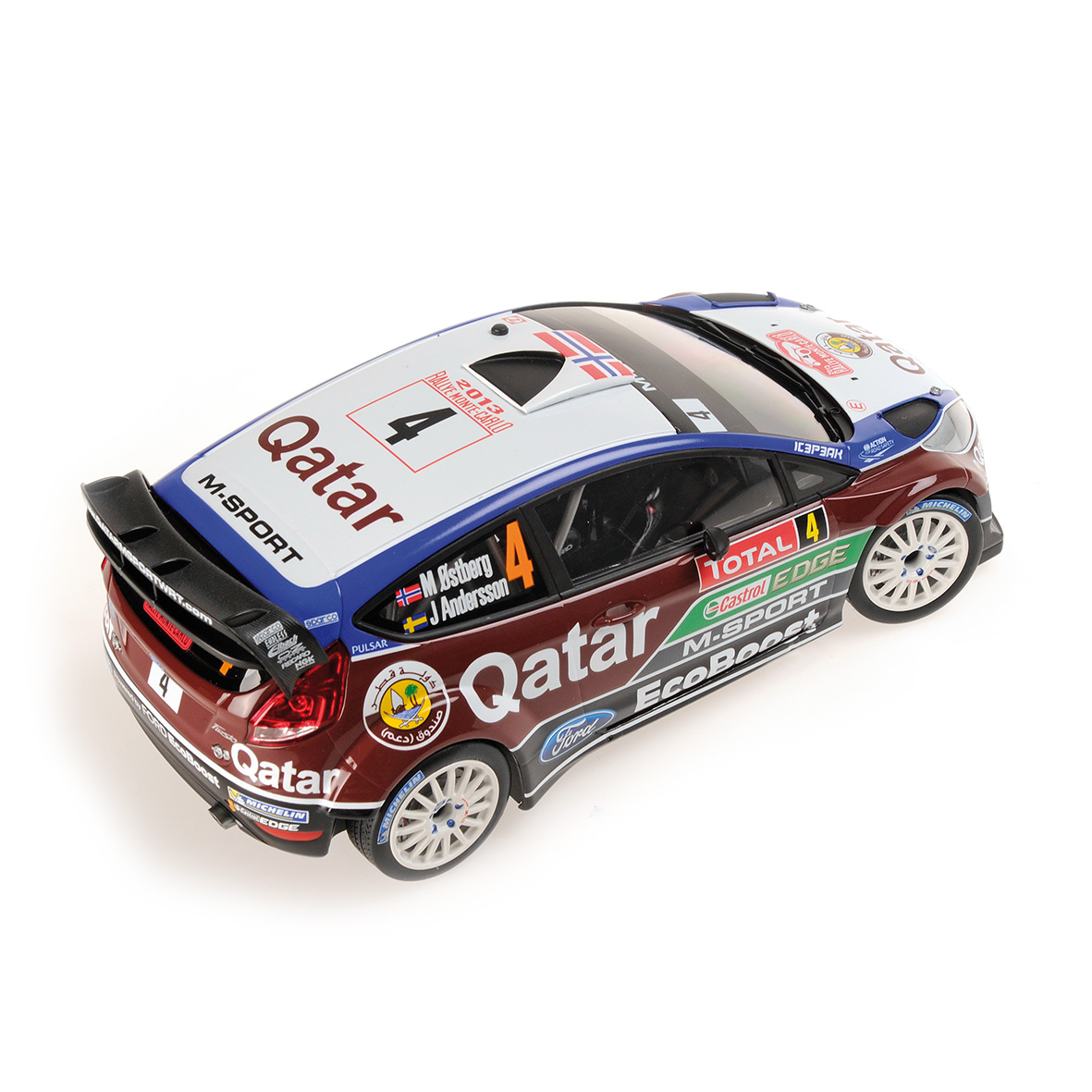 FORD FIESTA RS  WRC - QATAR M-SPORT WORLD RALLY TEAM - OSTBERG/ANDERSSON - RALLY MONTE CARLO 2013