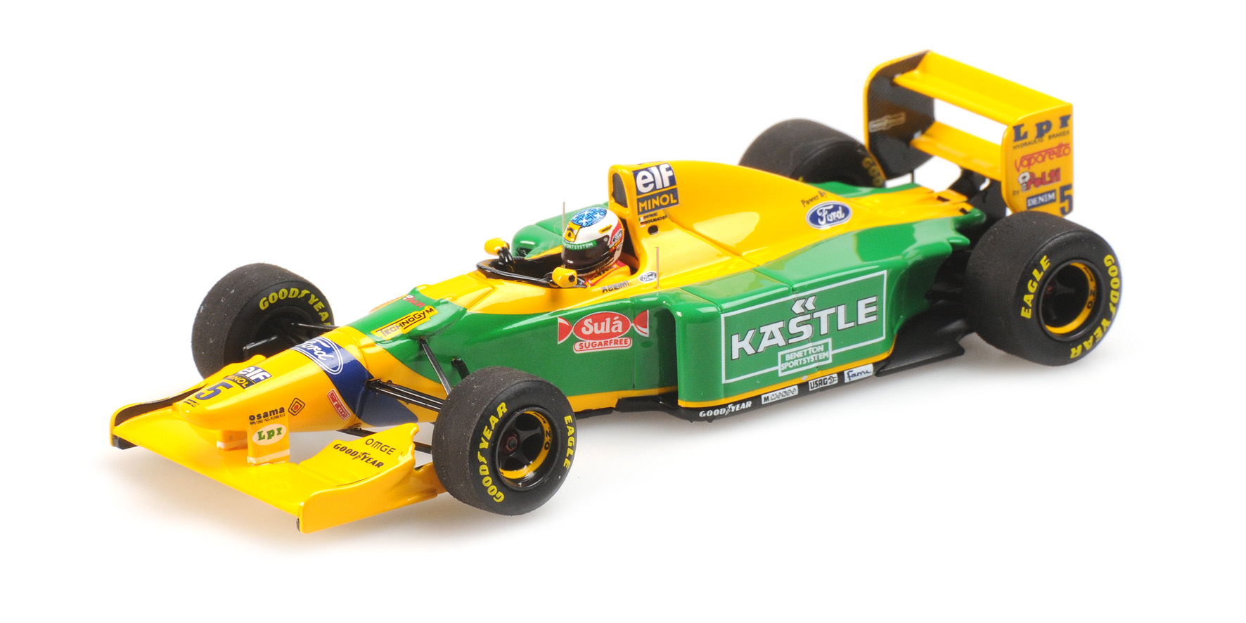 BENETTON FORD B193B - MICHAEL SCHUMACHER - 1ST HOME GP PODIUM 1993 - EXCL. FOR MINICHAMPS.DE