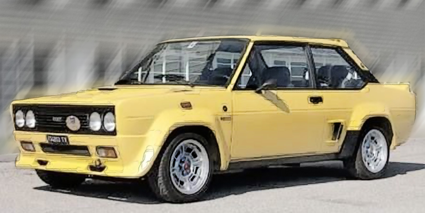 FIAT 131 ABARTH - YELLOW (08376Y)