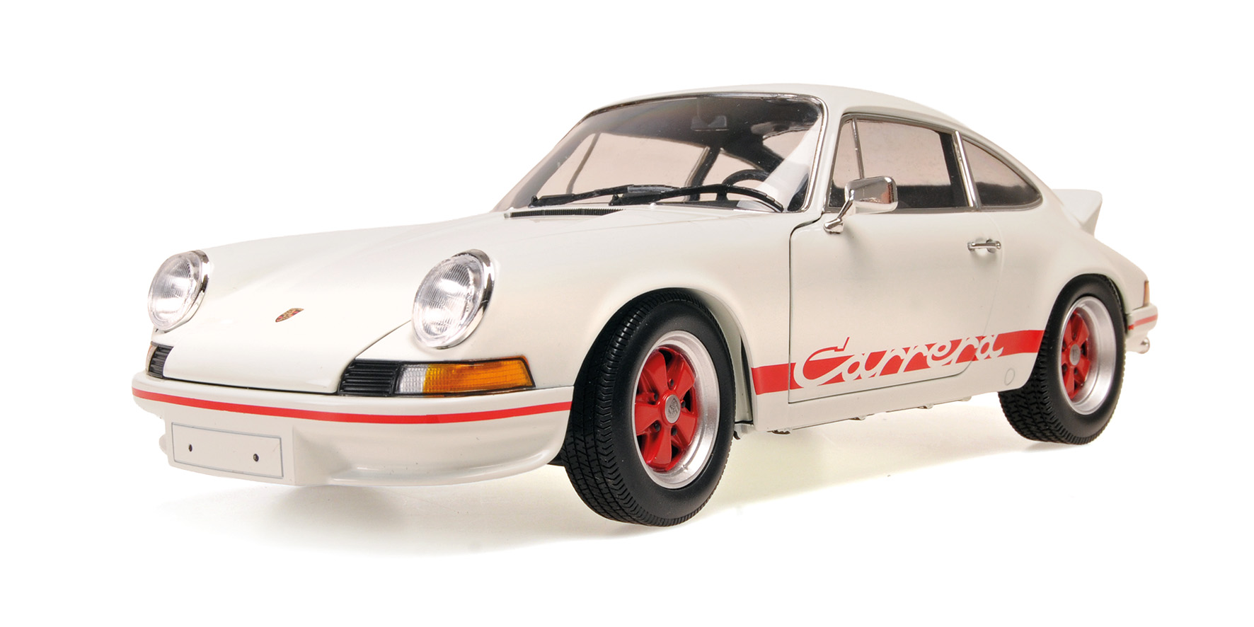 PORSCHE 911 CARRERA RS - 1972 - WHITE W RED DECOR