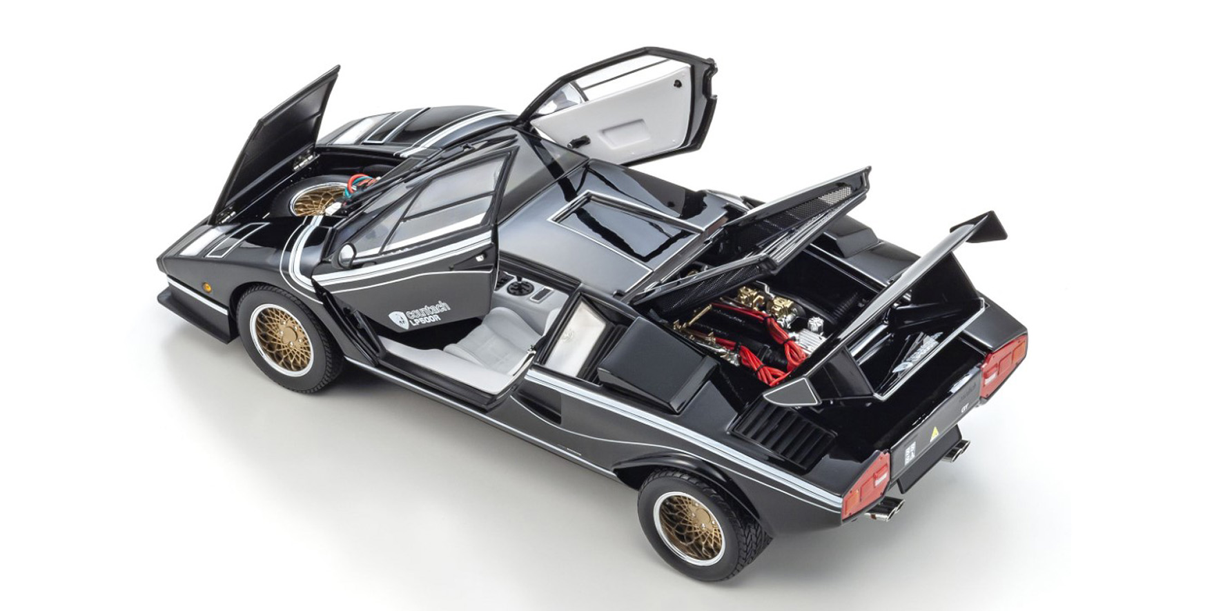 LAMBORGHINI COUNTACH LP500R - BLACK/WHITE - (08320C)
