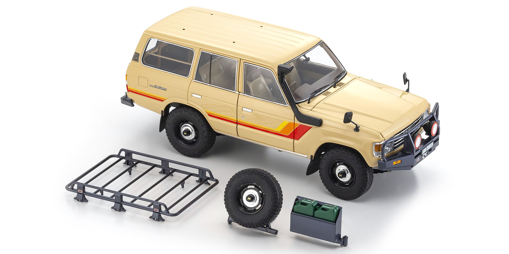 TOYOTA LAND CRUISER 60 - BEIGE - W/ROOF RACK + (08956XBE)