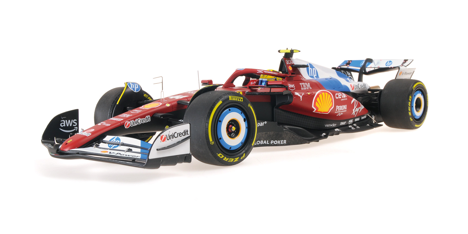 FERRARI SF-25 - LEWIS HAMILTON - MIAMI GP 2025 W/DRIVER FIGURINE